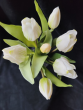 Bosje kunst tulpen wit 7 stuks lengte 30cm